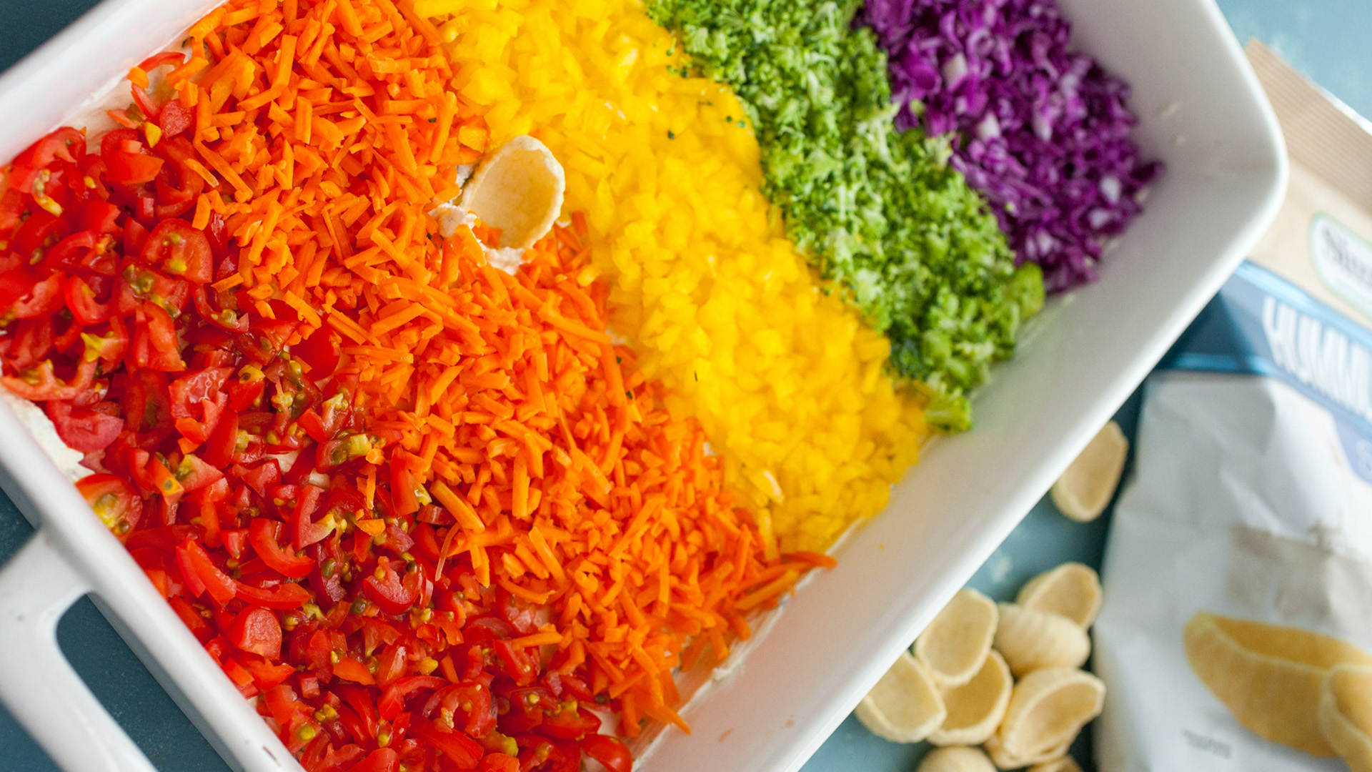 Rainbow Veggie Ranch Dip - Simply 7 SnacksSimply 7 Snacks