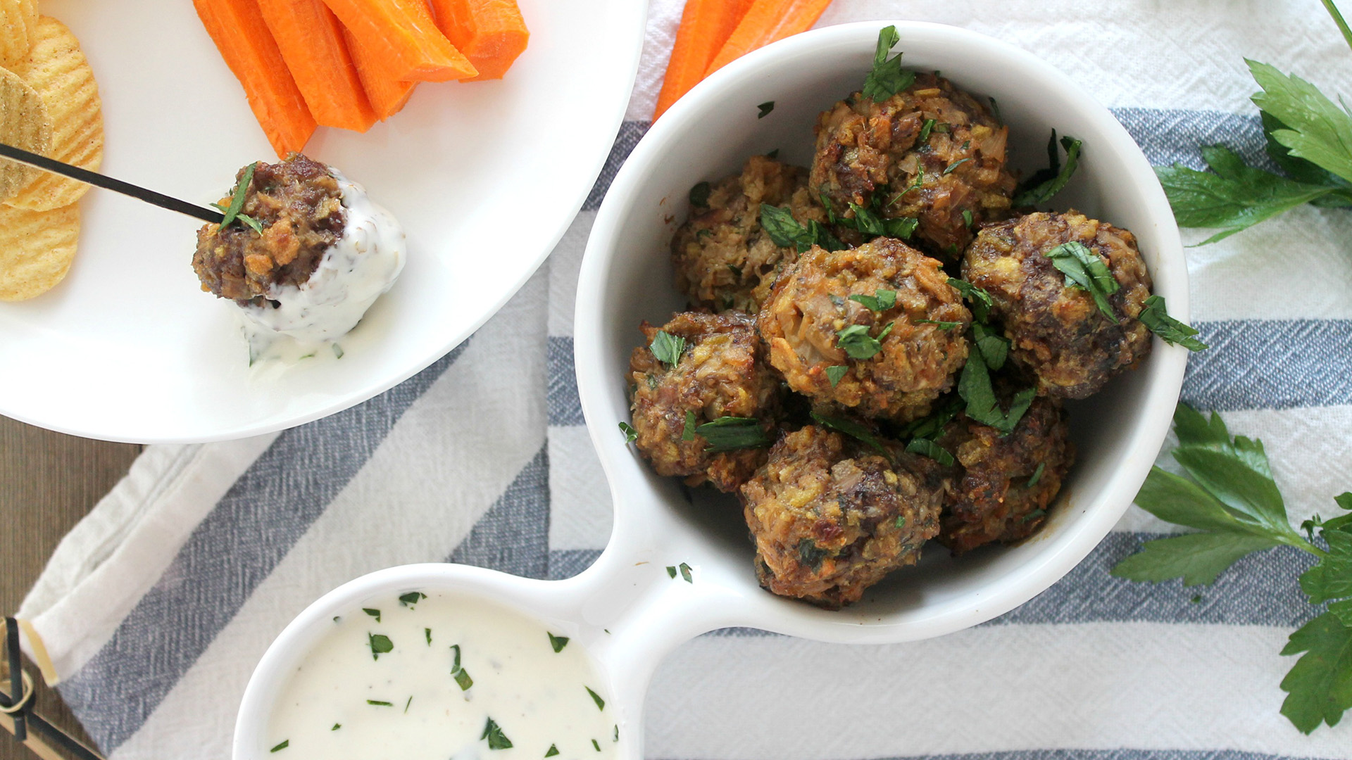 Cauliflower Ranch Mini Meatballs - Simply 7 SnacksSimply 7 Snacks